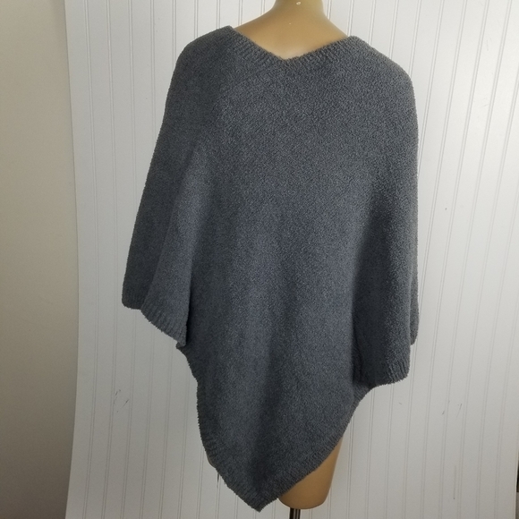 Mia & Tess Women's Poncho Gray Quiet Luxury Basic Soft Layer Comfyluxe Warm OS - Picture 5 of 8